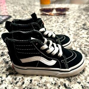 Vans Toddler High Top Black Zip